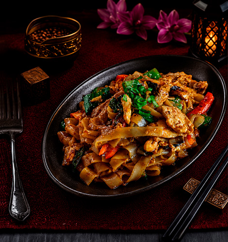 Pad Thai noodles with shrimp